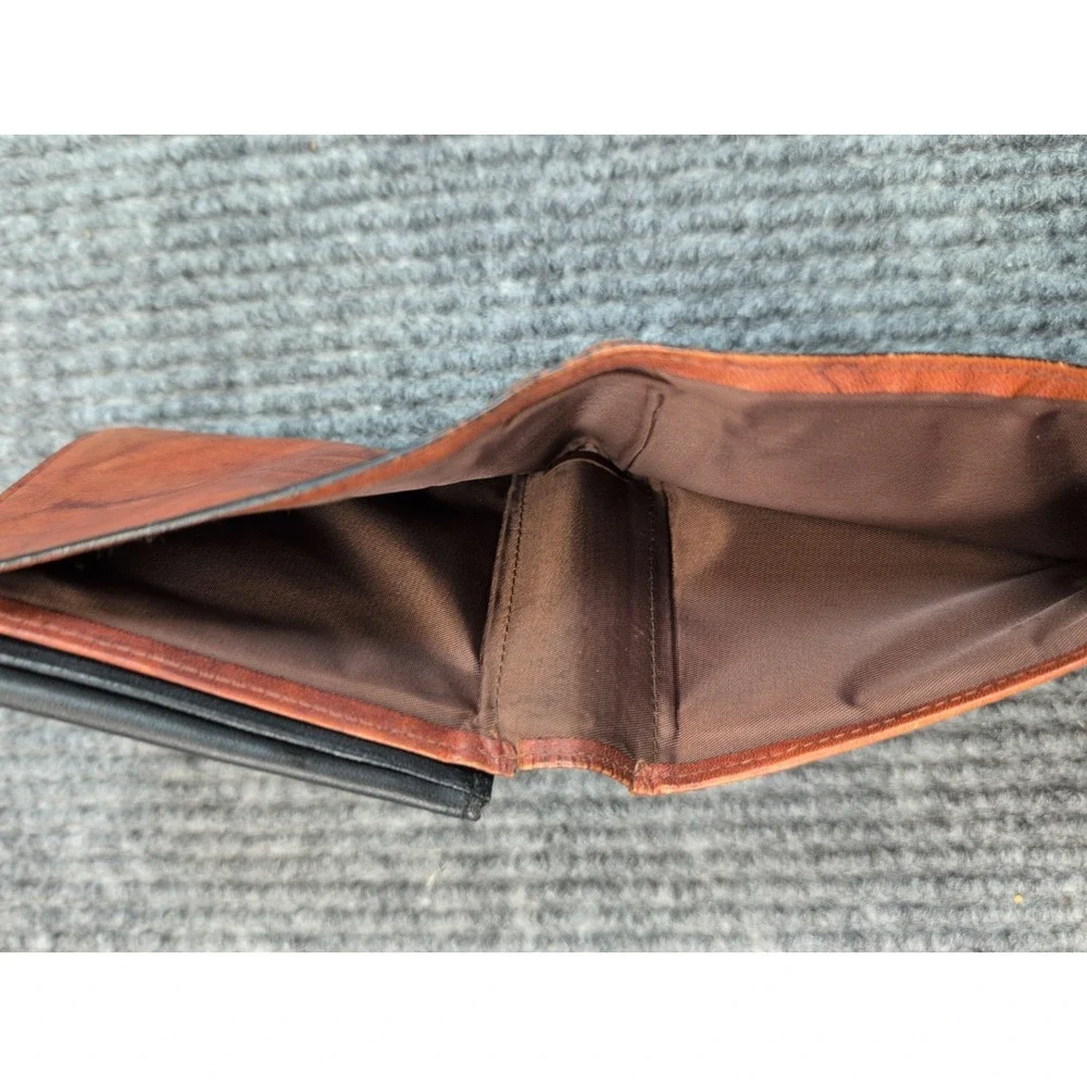 Buxton Genuine Top Grain Leather Bifold Wallet Brown